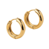 Elixir Gold Plated Basic Staple Hoop Artificial Earrings | Waterproof & Tarnish-Free