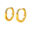 Elixir Gold Plated Lock Hoop Artificial Earrings with Zircon Stones