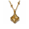 Elixir Gold Plated Four-Leaf Clover Artificial Necklace | Waterproof & Tarnish-Free